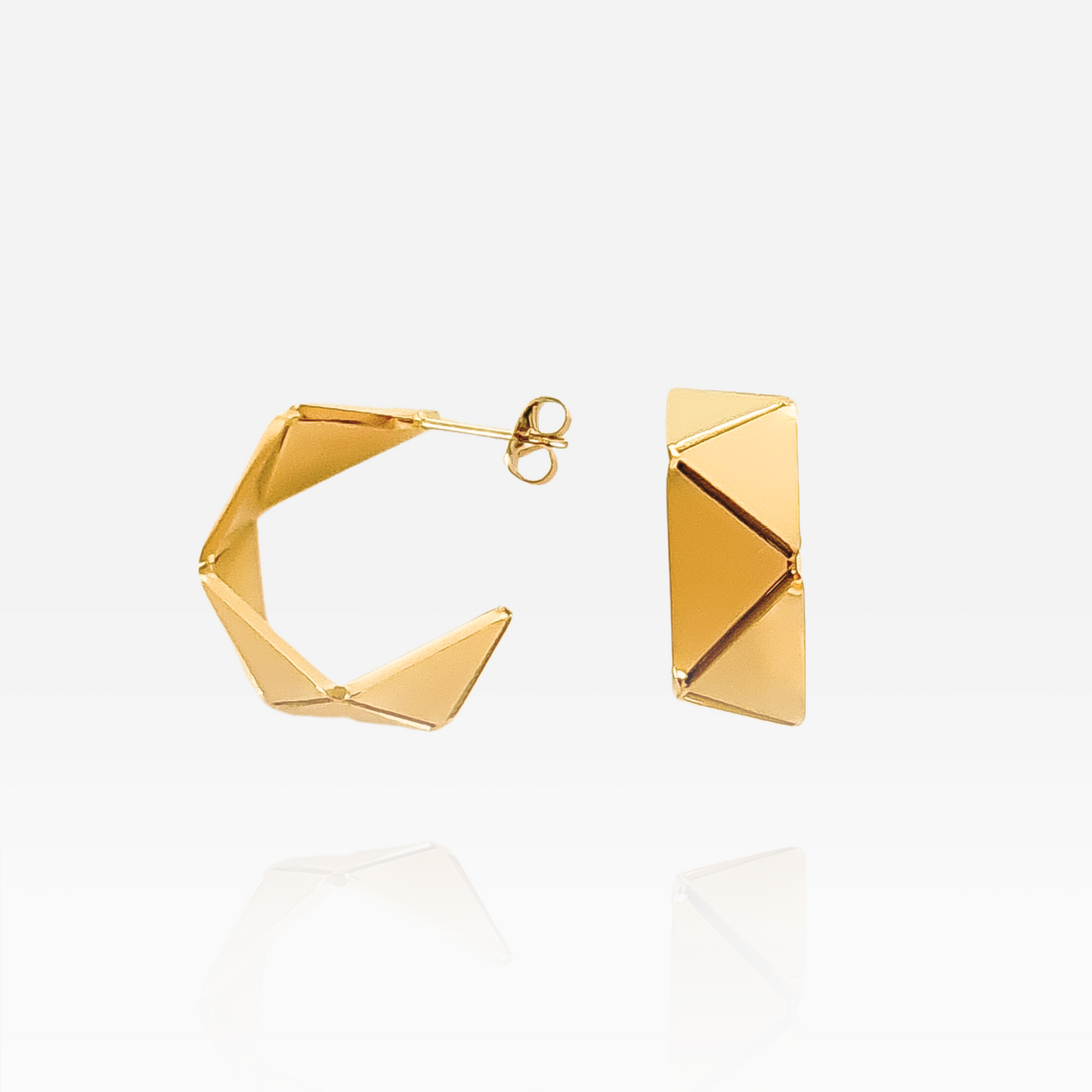 Geometric Gold Studs