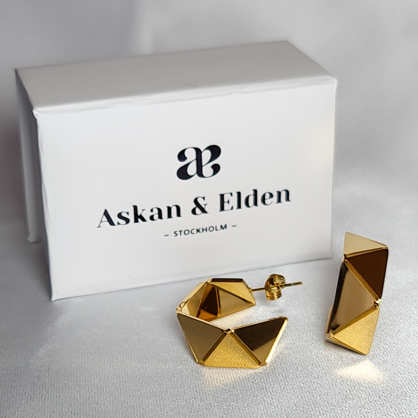 Geometric Gold Studs